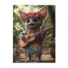 RMYRHQ Adorable Furry Elves with Guitar&Floral Wreath Wood Jigsaw Puzzles Adult 500pieces Lively Jungle-Scene Mind-Engaging for Puzzle Aficionados&Animal Fans Gift for Family Game Night&Birthday view 1