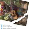 RMYRHQ Adorable Furry Elves with Guitar&Floral Wreath Wood Jigsaw Puzzles Adult 500pieces Lively Jungle-Scene Mind-Engaging for Puzzle Aficionados&Animal Fans Gift for Family Game Night&Birthday view 4