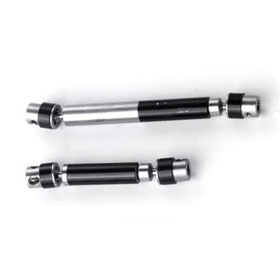 DIQYRS Front Rear Drive Shaft Compatible with HOBBYPLUS CR18P for Rock for Van 1/18 RC Upgrades Parts Accessories 2PCS Steel Center Drive Shaft Set(Black)
