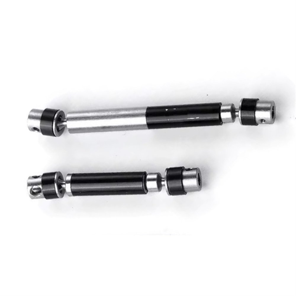 DIQYRS Front Rear Drive Shaft Compatible with HOBBYPLUS CR18P for Rock for Van 1/18 RC Upgrades Parts Accessories 2PCS Steel Center Drive Shaft Set(Black)