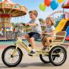 Comfortable 3 Wheel Toddler Tricycle, Lightweight Twice Toddlers Kid Trike Bike On Age 2-9 Years Old, Including Adjustable Seat & Handle(Yellow,18in/44cm) view 1