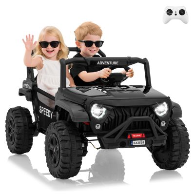 24V 2 Seater Ride on Car with Remote Control, 4WD Electric Toy Car for Big Kids, Bluetooth, LED Lights & Spring Suspension