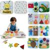 Montessori Forest Animals Busy Book, Airplane Travel Felt Quiet Busy Board for Toddler 1-3, Preschool Kids Learning Activities Sensory Toy to Develop Fine Motor Skills, Boys Girls Birthday Gift (#A) view 1