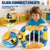 3D Infinity Track Electric Train Set Flexible Race Track for Kids 4 6 7 8, with Gravity-Defying 360 Movement,79 PCS Car Track for Toddlers 3-5, Building Toy Train - STEM Learning Gift view 3
