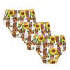 WIFIU Sunflower Butterfly Checkered Pattern Toddler Potty Training Pants, Baby Girls Boys Soft Training Underwear 3 Pack, Size 3T Multicolor view 1