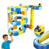 3D Infinity Track Electric Train Set Flexible Race Track for Kids 4 6 7 8, with Gravity-Defying 360 Movement,126 PCS Car Track for Toddlers 3-5, Building Toy Train - STEM Learning Gift view 1