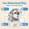 CU-MATE Plush Interactive Simulation Dog-Realistic Puppy Electronic Toy Dog Cat with Walking/Barking/Wagging Tail/Talking-Like Real Robotic Present (Electric Schnauzer) view 2