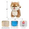 CU-MATE Plush Interactive Simulation Dog-Realistic Puppy Electronic Toy Dog Cat with Walking/Barking/Wagging Tail/Talking-Like Real Robotic Present (Electric Akita) view 2