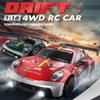 1/16 Scale Mini RC Drift Car for Adults, 2.4G 4WD High-Speed Electric RC Racing Car with LED Lights, Drift Tires & Roadblocks, Ideal Gift for Hobbyist - RTR view 3