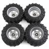 4PCS 1.9 Beadlock Aluminum Wheels with 1.9 RC Crawler Tires, Metal Rim & Soft Rubber Tire Set for TRX-4, SCX10 II III, Gen 8 (1/10 Scale) view 1