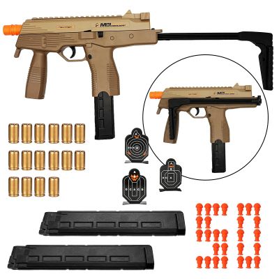 Dreamplay MP9 Toy Gun, Realistic Automatic Shell Ejecting Toy Gun with Buttplate Pull Back Action Shooting Games Education Model Toy for Kids Gifts