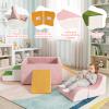 HAHASOLE Foam Climbing Toys for Toddlers with Large Ball Pit, Foam Climbing Blocks, Soft Play Climb and Crawl Activity Playset, Toddler Play Crawling Climbing Sliding Indoor(Excluding Balls) view 4