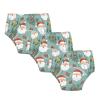 WIFIU Christmas Santa Pinecones Toddler Potty Training Pants, Baby Girls Boys Soft Training Underwear 3 Pack, Size 3T Multicolor view 1