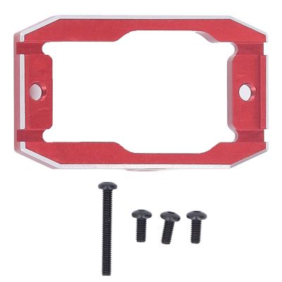 Aluminum Servo Mount Aluminium Alloy Light Weight Metal Servo Mount for Traxxas 1/18 RC Track Car (Red)