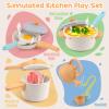 Dreamon Kids Play Kitchen Toys Accessories, Pretend Play Cooking Cookware Pots and Pans Utensils Playset, Kids Kitchen Cooking Toys for Girls Boys Toddler view 4