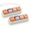 2 Pack Keyboard Fidget Clicker, 4 Keys Clicky Keyboards Keychain Fidgets for Adults, Creamy Stress Relief Button Finger Cat Keycaps for Anxiety Decompression (2 Pcs) view 1