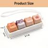 2 Pack Keyboard Fidget Clicker, 4 Keys Clicky Keyboards Keychain Fidgets for Adults, Creamy Stress Relief Button Finger Cat Keycaps for Anxiety Decompression (2 Pcs) view 3