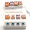 2 Pack Keyboard Fidget Clicker, 4 Keys Clicky Keyboards Keychain Fidgets for Adults, Creamy Stress Relief Button Finger Cat Keycaps for Anxiety Decompression (2 Pcs) view 4
