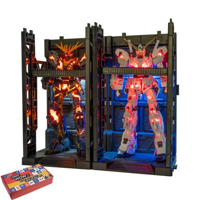 LBASE Display Base with Wireless LED Light Set for Gundam RG HG SD 1/144 Model Kits, Series Connection Supported (Upgraded 5th Gen)