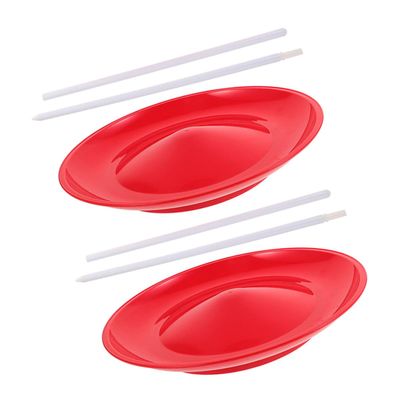 BCOATH 2pcs Plate Spinning Set with Sticks for Juggling Circus Performance, Ultralight Playing Juggling Plates for Adults and Skill Training and Stage Shows