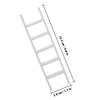 Wakauto 12 Scale Miniature Wood Ladder Set for Dollhouse Furniture, White Small Decorative Ladder for DIY Craft and Mini House Accessories view 2