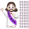 50 Pcs Little Jesus Figures, Multi-Colors Little Jesus Figures for Hide and Seek Classic Religious Gifts, JesusLoves You to Hide and Seek Sunday School Religious Party Favors view 1