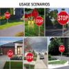 30" Solar-Powered LED Traffic Signs - Flashing Illuminated Road Signs with Engineer-Grade Reflective Film for Highways & Construction Sites - Durable & High Visibility view 3