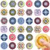 100 Pack Mini Fidget Spinner Toys Party Favors, Desk School Toy Anxiety Relief,Stress Relief Sensory Toys for Kids Adults,Treasure Box Toy for Classroom Prizes, Halloween Treats Toys Bulk view 1