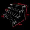 Acrylic Display Stand Transparent Ladder Shelf for Collectibles, Jewelry, Lipsticks, Toys - Multi Tier Risers Organizer, for Easy to Assemble(Four Floors) view 2