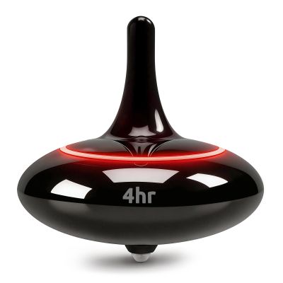 YASAIN 4-Hour Long Spin Rechargeable LED Spinning Top | Color Changing Light Show Fidget Toy | Electric Gyroscope for Focus & Stress Relief (Kids & Adults) - Perfect Desk & Home Gift (Light Black)