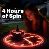 YASAIN 4-Hour Long Spin Rechargeable LED Spinning Top | Color Changing Light Show Fidget Toy | Electric Gyroscope for Focus & Stress Relief (Kids & Adults) - Perfect Desk & Home Gift (Light Black) view 2