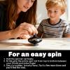 YASAIN 4-Hour Long Spin Rechargeable LED Spinning Top | Color Changing Light Show Fidget Toy | Electric Gyroscope for Focus & Stress Relief (Kids & Adults) - Perfect Desk & Home Gift (Light Black) view 4
