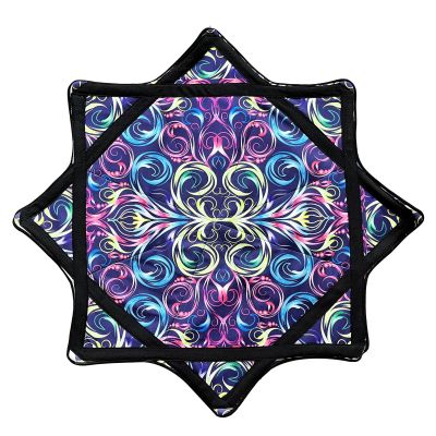 Colorful Spinning Star Cloth Juggling Toy (Dapo Style) Tear-Resistant Hand Game Flow Arts Prop Mandala Fabric Disc for Stage Performance Festival Rave Practice Outdoor Beach