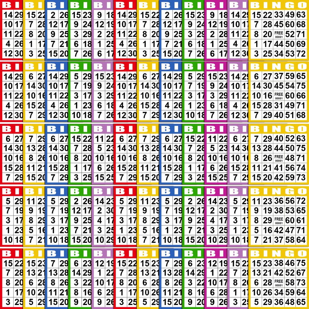 Harloon 500 Sheets Bingo Paper Game Cards 20 Books 4"x4" Disposable Cards Suit for Family Game Nights Large Groups Activities (Fresh Color)