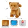 CU-MATE Plush Interactive Simulation Dog-Realistic Puppy Electronic Toy Dog Cat with Walking/Barking/Wagging Tail/Talking-Like Real Robotic Present (Electric Orange cat) view 2