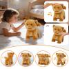 CU-MATE Plush Interactive Simulation Dog-Realistic Puppy Electronic Toy Dog Cat with Walking/Barking/Wagging Tail/Talking-Like Real Robotic Present (Electric Orange cat) view 3