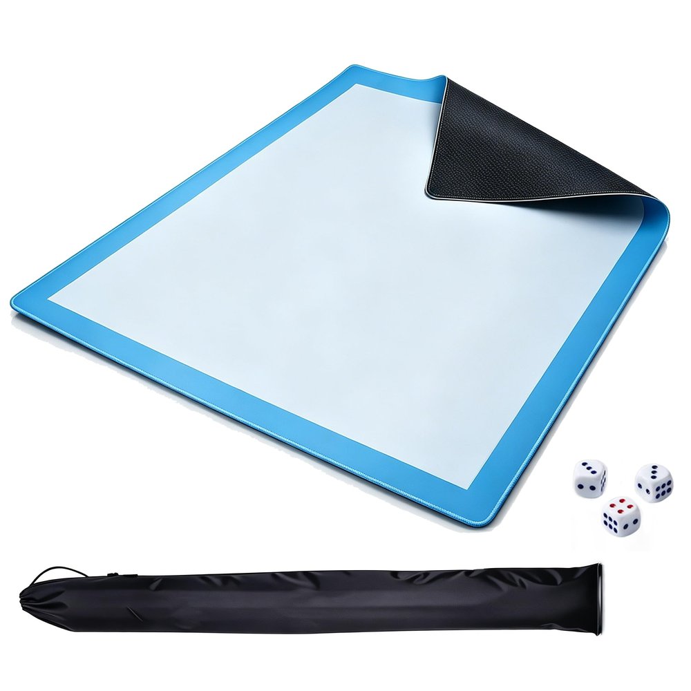 Blue Mahjong Mat Limited Quantity 31.5x31.5 Inch Neoprene Waterproof