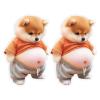 Dog Belly Sticker | 2 Pieces 3D Shibainu Soft Belly Anti-Collision Stickers | Soft Silicone Cute Dog Sticker | Cartoon Plump Puppy Anti-Collision Wall Stickers for Car Door & Fridge Door view 1
