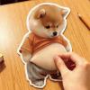 Dog Belly Sticker | 2 Pieces 3D Shibainu Soft Belly Anti-Collision Stickers | Soft Silicone Cute Dog Sticker | Cartoon Plump Puppy Anti-Collision Wall Stickers for Car Door & Fridge Door view 3