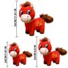 2026 Year of The Horse Chinese New Year Plush Ornament, 7.87in Funny Smiling/Crying Horse Plushie Figurine, Lucky Chinese Lunar Newyear Mascot Zodiac Ornament for Spring Festival (B) view 2