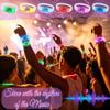 150 Pcs Sound Activated LED Light Up Bracelets Glow Bracelets Glow in the Dark Party Supplies Flashing Wristband for Wedding, Birthday Party Favors, Concert, New Year, Carnival, Raves (6 Colors Changing) view 4