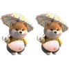 Dog Belly Sticker | 2 Pieces 3D Shibainu Soft Belly Anti-Collision Stickers | Soft Silicone Cute Dog Sticker | Cartoon Plump Puppy Anti-Collision Wall Stickers for Car Door & Fridge Door view 1