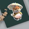 Dog Belly Sticker | 2 Pieces 3D Shibainu Soft Belly Anti-Collision Stickers | Soft Silicone Cute Dog Sticker | Cartoon Plump Puppy Anti-Collision Wall Stickers for Car Door & Fridge Door view 3