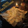 Gold Metal Replica Spanish Coins, Size 1.18" Metal Pirate Doubloons Treasure Coins Set for Board Games, Tokens, Toys, Cosplay Realistic Money Imitation for Treasure Chest (Gold 100pcs) view 3