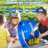 15 Ft Flexible Race Track for Kids 3+, Flexible Car Track Race Car Ramp Track Compatible with Hot Wheels and Diecast 1/64th Cars, Portable Rolls Up Race Tracks with Strong Suction Cups (Blue) view 2