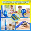 15 Ft Flexible Race Track for Kids 3+, Flexible Car Track Race Car Ramp Track Compatible with Hot Wheels and Diecast 1/64th Cars, Portable Rolls Up Race Tracks with Strong Suction Cups (Blue) view 3