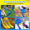 15 Ft Flexible Race Track for Kids 3+, Flexible Car Track Race Car Ramp Track Compatible with Hot Wheels and Diecast 1/64th Cars, Portable Rolls Up Race Tracks with Strong Suction Cups (Blue) view 4
