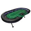 INO Design Foldable Poker Table for 10 Players Casion Games with Scroll Wheels and LED, Green view 1