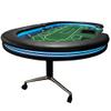 INO Design Foldable Poker Table for 10 Players Casion Games with Scroll Wheels and LED, Green view 3