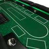 INO Design Foldable Poker Table for 10 Players Casion Games with Scroll Wheels and LED, Green view 4